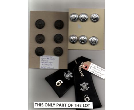 Obsolete Welsh Police Constabulary buttons; Flintshire, Gwyned, Caernarvon, greatcoat, tunic  sleeve buttons plus early epaul