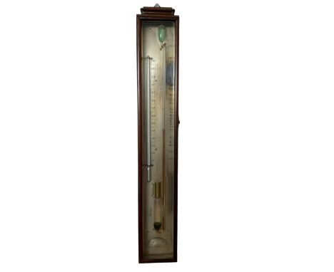 Vintage TAYLOR Barometer & Thermometer Solid Wood Wall Mounted Unit ~ Used