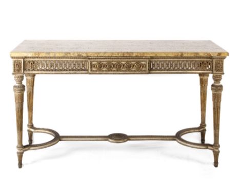 Late 18th century carved and gilt wood Charles IV period console tableConsola época Carlos IV fin. s. XVIII. En madera tallad