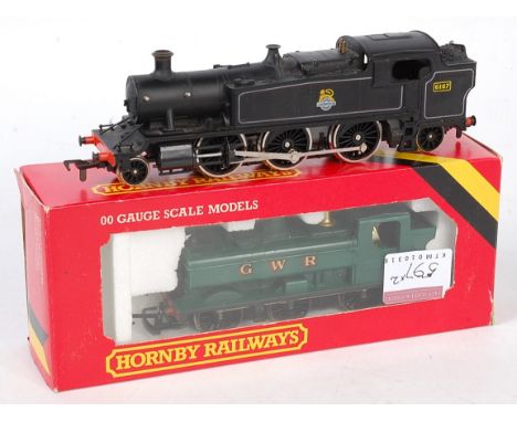 Two tank locos - Hornby (Margate) R041 GWR 0-6-0 green pannier (E)(BE) and Airfix 2-6-2 BE 6167 black (E)