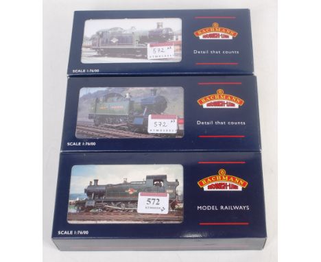 Bachmann Boxed Locomotive Group, 3 boxed examples, to include 32-135 4575 Prairie Tank 5531 GWR Green, 32-075A Class 56XX Tan