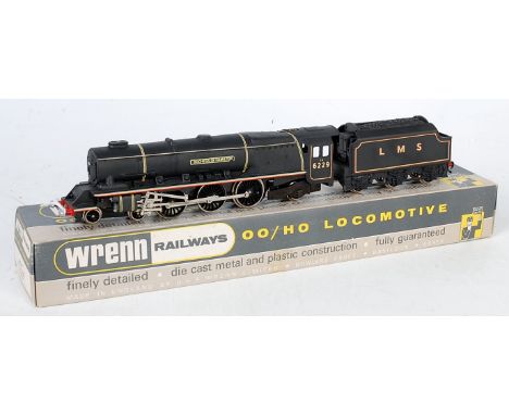 Wrenn Railways W2241 LMS black 'Duchess of Hamilton' engine and tender, with instructions, no smoke deflectors version (M-BM)