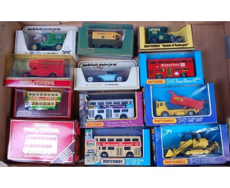 16 various boxed Matchbox Superkings and Models of Yesteryear diecast vehicles to include K37 Leyland Tipper, K42 Tractor Exc