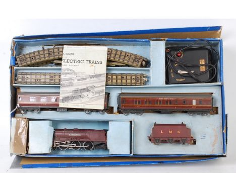 Hornby Dublo 3-rail Duchess of Atholl train set, contents good for age, box much tape repaired (G-BP)
