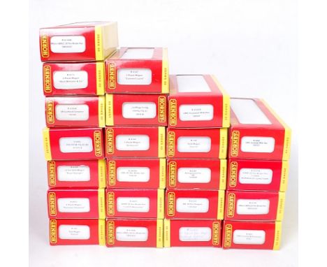 22 various Hornby boxed 00 gauge wagons and rolling stock, all appear as issued, mixed examples, to include Hopper, Tank, Mil