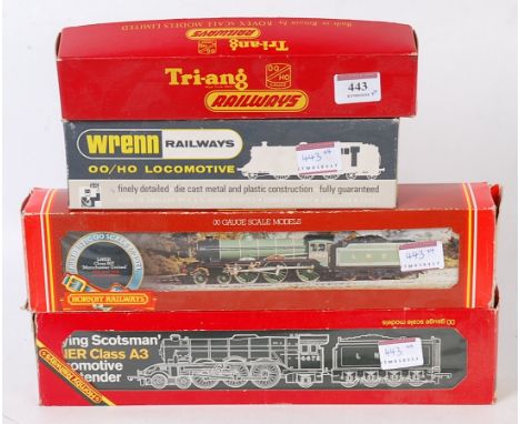 Hornby class B12 engine and tender (G) class B17 'Manchester United' (G-BG) class A3 'Flying Scotsman' (G-BG), Wrenn W2217 0-