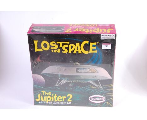 A Polar Lights by Playing Mantis boxed plastic Lost in Space the Jupiter 2 spaceship kit, as issued with original cellophane 
