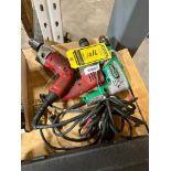(3) Electric Drills; (2) Milwaukee & (1) Hitachi