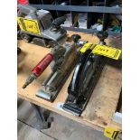 (2) Straight Line Pneumatic Sanders; (1) Hutchins & (1) Unknown Brand