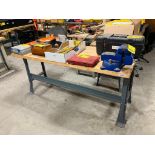 (3) Butcherblock Benches & (1) Westward 6" Bench Vise