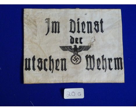 Armband "In Service With The German Army"