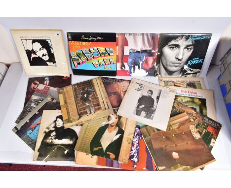 SIXTEEN LPs OF FOLK MUSIC BY BOB DYLAN, BRUCE SPRINGSTEEN, Joni Mitchell, James Taylor and Don McLean, including Another Side