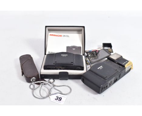 A MINOX SUB MINIATURE 'SPY' CAMERA, a Minox 35GL in case and a 35PE ( in pieces)