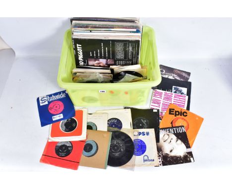 TW TRAYS CONTAINING OVER TWO HUNDRED LPs AND SINGLES artists include ABBA, Elvis Presley, Simon and Garfunkel, Jon and Vangel