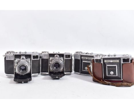 FOUR ZEISS IKON CONTESSA 35 FILM CAMERAS all model 533/24 with Synchro- Compur shutter release