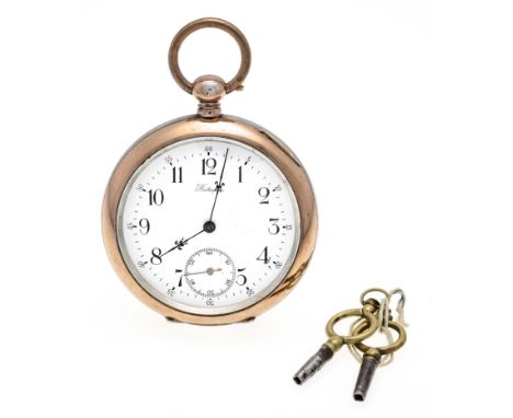 Chopard L.U.C. Bikupan, offene Schlüssel-Herrentaschenuhr, half Chronometer, 1 Deckel 800/000 Silber, teilvergoldet, Rückseit