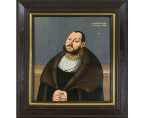 Lucas Cranach d.Ä., Nachfolger des wohl 17. Jh., Bildnis des Johannes Friedrich, der Großmütige, Kurfürst und Herzog von Sach