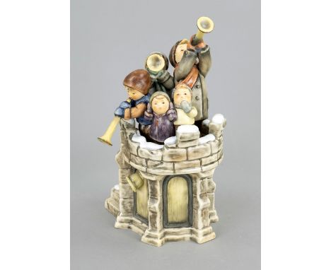 Große Hummel-Figurengruppe 'Turmbläser/Fanfare', Goebel, Oeslau, Century Collection 1999, letzte Ausgabe, musizierende Kinder
