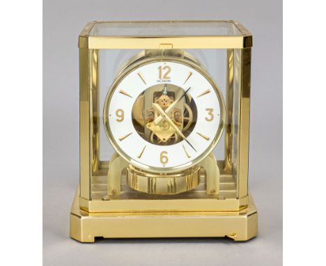 Jaeger LeCoultre Atmos, swiss made, Ref. 528, um 1962, eine Uhr welche dem Perpetuum mobile schon sehr nahe kommt, weißer Zif
