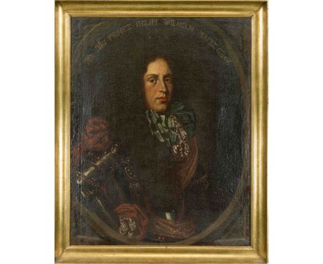 Deutscher Bildnismaler um 1690, Portrait von Philipp Wilhelm August von der Pfalz (1668-1693), oval komponiertes, repräsentat