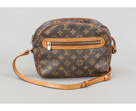Louis Vuitton, Vintage Monogram Canvas Bag, gummiertes Baumwollgewebe im klassischen Logoprint-Design mit Details aus cognacf