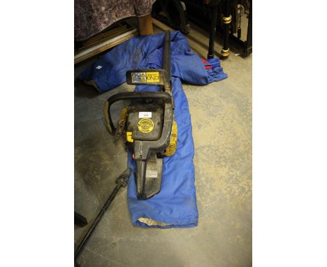 McCulloch chainsaw and safety trousers