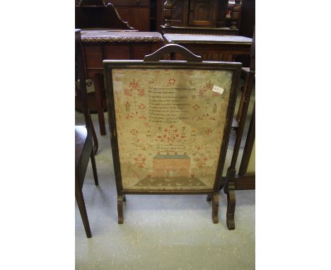 1836 Sampler in Firescreen