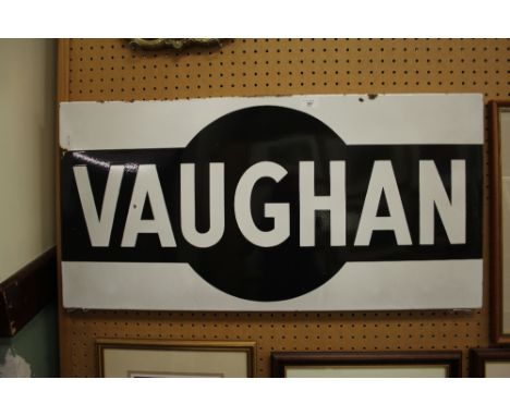 Vaughan Cranes enamel sign