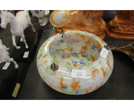 Mottled glass lamp shade