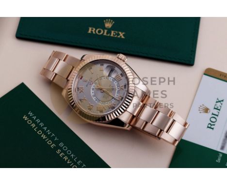 ROLEX SKY-DWELLER
&nbsp;
ON SALE&nbsp;
MATERIAL: 18CT EVEROSE GOLD
SIZE: 42mm
DIAL: SUNBURST DIAL
BRACELET: OYSTER
** DECEMBE