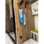 Two gas burning torches