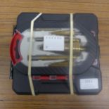 A 100 piece drill kit and a 6 piece step drill set