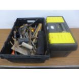 A large quantity of tools including hammers, clippers, screwdrivers and a Stanley toolbox, etc.