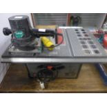 A Tamworth Staffs A-Z, 240V, 2½HP, 10" table saw and an Opal VK-800 oscillating 110V sheet sander