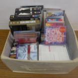 A large quantity of assorted box sets, DVDs and CDs including Morecambe and Wise, X-Men Ultimate