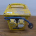 A double socket 110v transformer