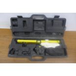 A Laser Level and a spirit level in an Infiniter case