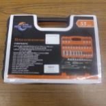 A 53 piece socket set and bit set, unused