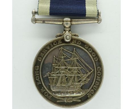 QEII Long Service Good Conduct medal, to FX910879 N W SINCLAIR CAF HMS ALBION. P&amp;P Group 1 (£14+VAT for the first lot and