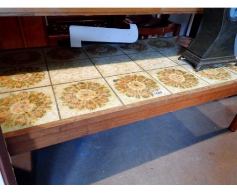 Mid century tile topped table. Not available for in-house P&amp;P 