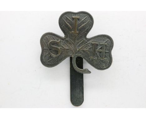 South Irish Regiment of Horse WWI cap badge. P&amp;P Group 1 (£14+VAT for the first lot and £1+VAT for subsequent lots)