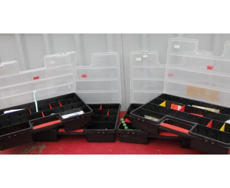 Four various tool boxes, 46cm wide, containing various tools, bits, etc. (4)