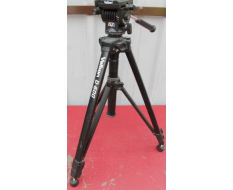 A modern Velbon D-600 camera tripod, with extending legs (when closed), 63cm high.