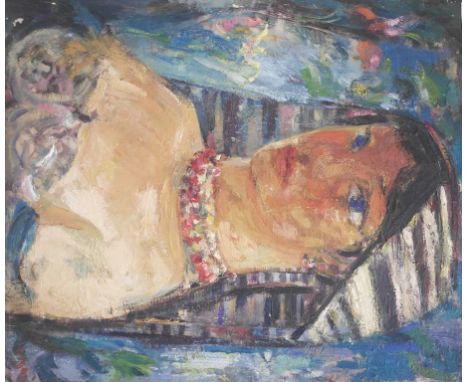 Follower of Kees van Dongen (1877-1968): Portrait of a lady, oil on board, unsigned