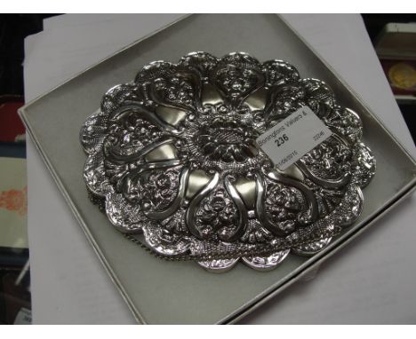 A HM silver hanging mirror