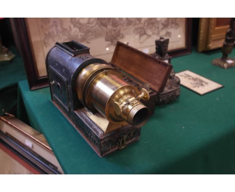 Magic lantern with box of slides