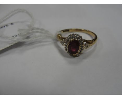 A 9ct ruby dress ring