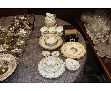 A collection of various Noritake and other teaware, vintage camera etc.