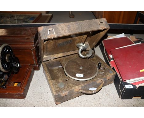 A Deco Rally table model wind-up gramophone 