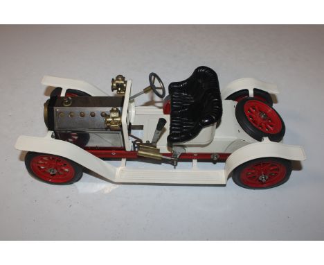 A Mamod spirit fired model of a steam Roadster